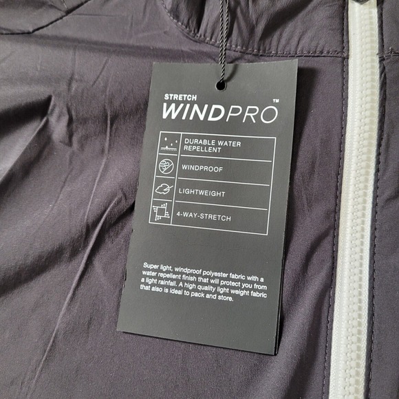 J. Lindenberg Windbreaker Stretch Full Zip Black Mens‎ Size Large NEW - Picture 5 of 13